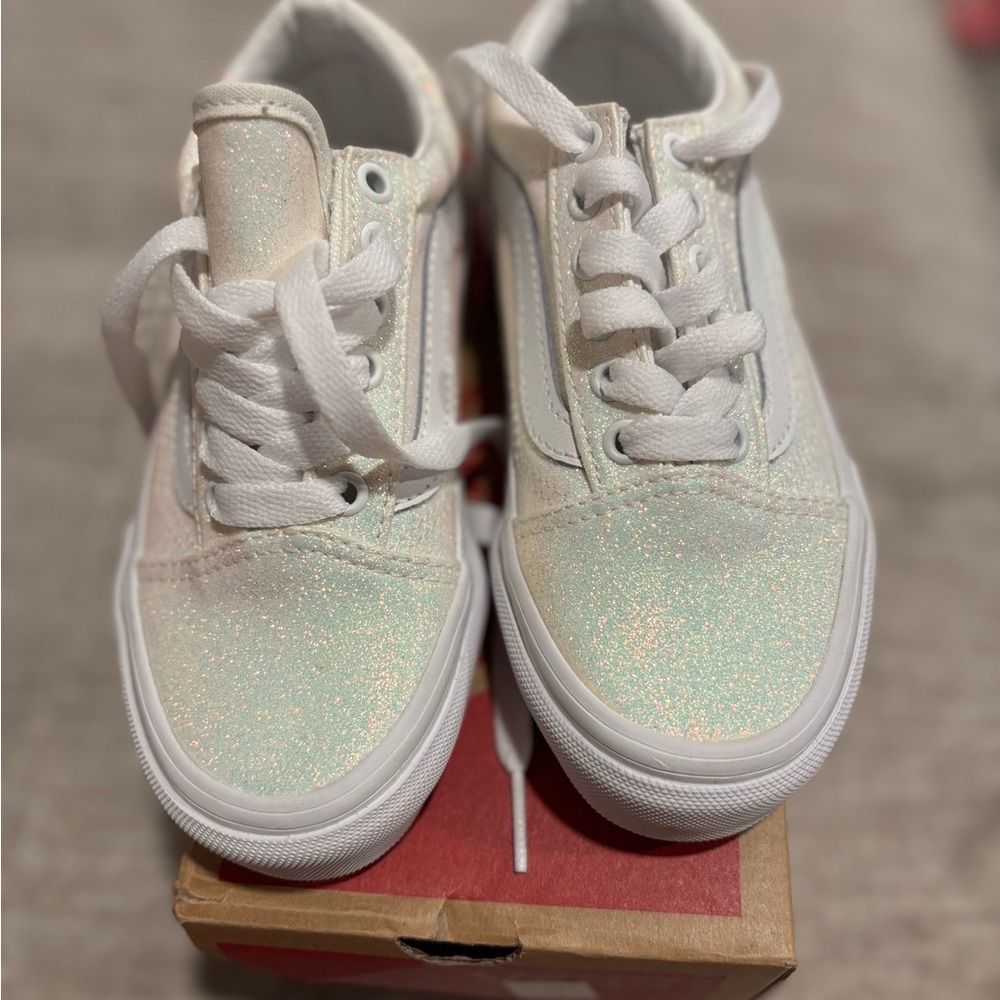 Vans Glittery White Kids Sneakers